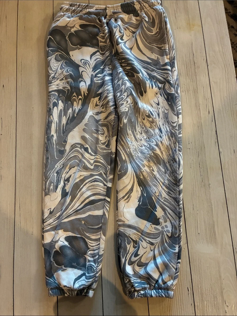 GAP Kids Marble-Print Joggers in Black & White